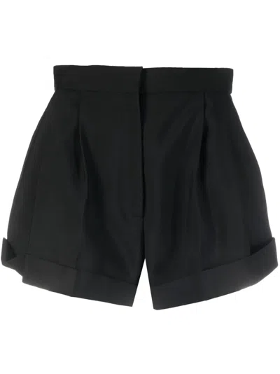 Alexander Mcqueen Tailored Mini Shorts For Women In Classic Black