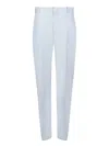 Alexander Mcqueen Blue Tailored Cigarette Pants In Green