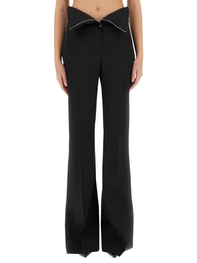 Alexander Mcqueen Tailored Pants With Waist Lapels In Black