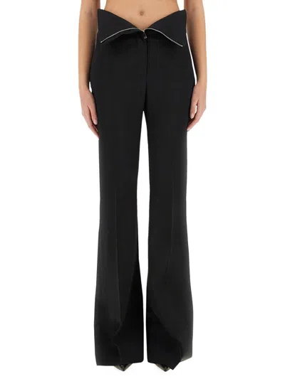 Alexander Mcqueen Tailored Pants With Waist Lapels In Black