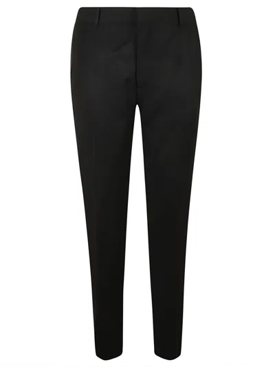 Alexander Mcqueen Tailored Slim-fit Trousers With Structured Waistband In Black
