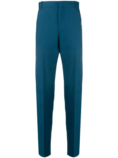 Alexander Mcqueen Tailored Tapered-leg Trousers In Blue
