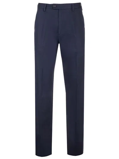 Alexander Mcqueen Logo Embroidered Straight Leg Pants In Blue