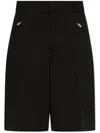 Alexander Mcqueen Formal Wool Bermuda Shorts In Black