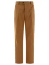 Alexander Mcqueen Alexander Mc Queen Tailored Trousers With Back Logo In Brown