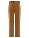 Alexander Mcqueen Tailored Trousers With Back Logo In Brown