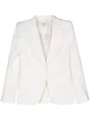 Alexander Mcqueen Tailored Jacket With Peaked Lapels For Women In White