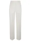 Alexander Mcqueen Tailored High-waist Trousers With Silhouette In White