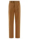 ALEXANDER MCQUEEN TAILORED  WITH BACK LOGO TROUSERS BROWN