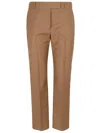 Alexander Mcqueen Tailored Pants With Front Crease And Belt Loops In Neutral