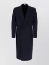 Alexander Mcqueen Tailored Wool Coat With Back Slit In Blue