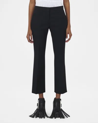 Alexander Mcqueen Ankle-slit Cigarette Trousers In Black