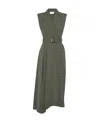 Alexander Mcqueen Tailored Wool Midi Dress In Green