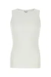 Alexander Mcqueen White Top With Upside Down Skull Embroidery On The Front In Cotton Jersey Man