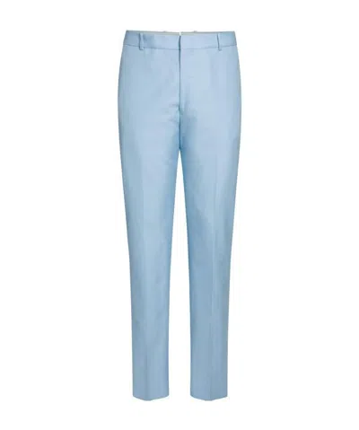 Alexander Mcqueen Tapered Casual Pants In Blue