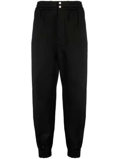 Alexander Mcqueen Tapered-leg Cotton Joggers In Black