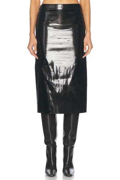 Alexander Mcqueen Tarpaulin Skirt In Black