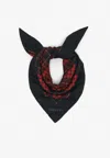 Alexander Mcqueen Tartan Check Quilted Silk Scarf In Black