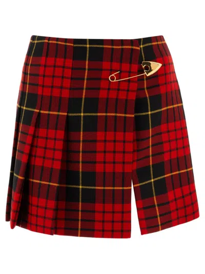 ALEXANDER MCQUEEN ALEXANDER MCQUEEN TARTAN CHECKED PLEATED MINI SKIRT