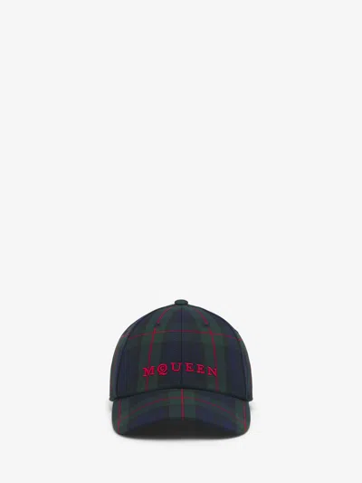 Alexander Mcqueen Tartan Mcqueen Logo Baseball Cap In Multi