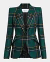 Alexander Mcqueen Mcqueen Tartan Peak Shoulder Wool Blazer