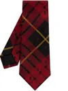 Alexander Mcqueen Tartan Tie In Red