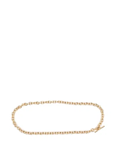 Alexander Mcqueen T-bar Chain Belt In Gold