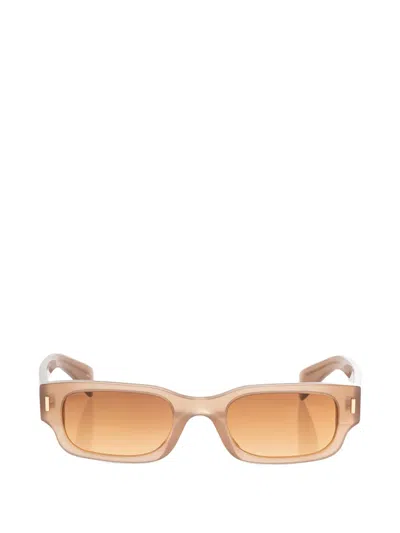 Alexander Mcqueen T-bar Rivet Panthos Sunglasses In Neutral