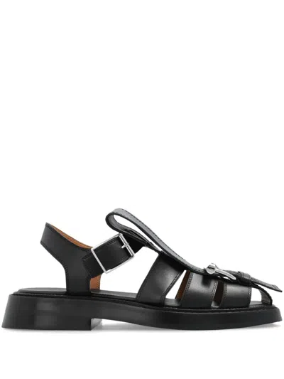 Alexander Mcqueen T-bar Sandals In Black