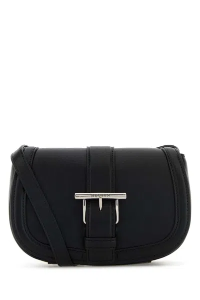 Alexander Mcqueen T-bar Satchel Mini In Black