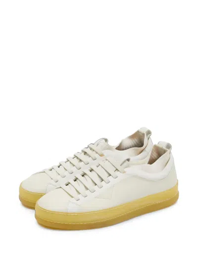 Pre-owned Alexander Mcqueen Techmerino Low-top Sneakers In White