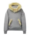 Alexander Mcqueen Terry Fleece Hooded Sweatshirt In Gray