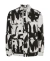 Alexander Mcqueen Exploded Graffiti Denim Overshirt In Black