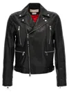 Alexander Mcqueen Slim-fit Zip-detailed Leather Biker Jacket