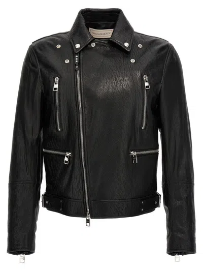 ALEXANDER MCQUEEN ALEXANDER MCQUEEN TEXTURE LEATHER JACKET