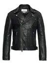 Alexander Mcqueen Zipped Leather Biker Jacket