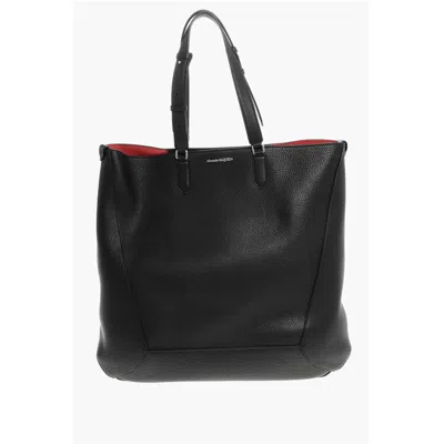 Alexander Mcqueen Textured Leather The Edge Xl Tote Bag
