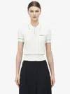 Alexander Mcqueen Ribbed Polo Shirt Contrast Trim In White