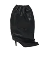 Alexander Mcqueen Elegant Black Leather Ankle Boots With 10.5 Cm Heel In Black