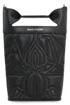 Alexander Mcqueen The Bow Black Bucket Bag With Quilted Detailing In Leather Woman In Black