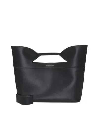 Alexander Mcqueen The Bow Small Tote In Black