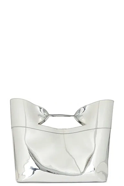 Alexander Mcqueen The Bow Large Bag In Silver