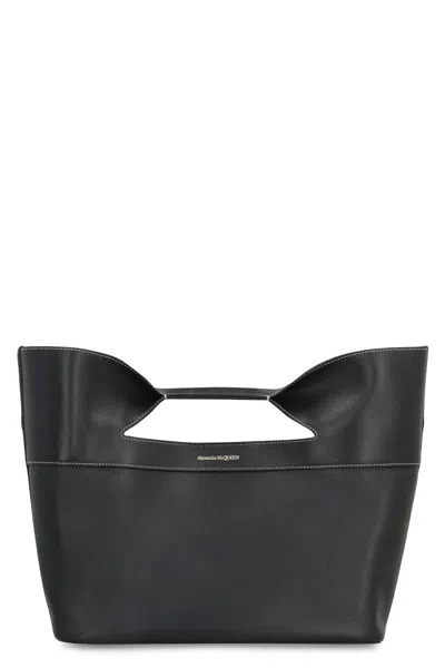 Alexander Mcqueen Logo-print Tote Bag In Black