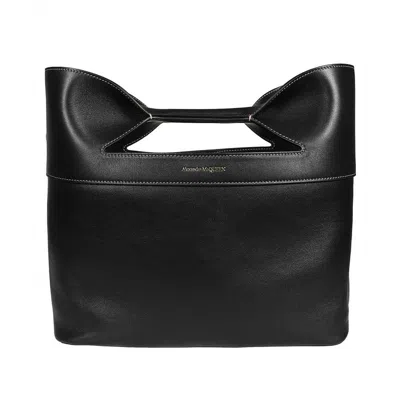 Alexander Mcqueen The Bow Small Tote In Black