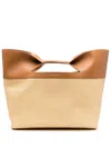 Alexander Mcqueen The Bow Leather And Raffia Tote Bag