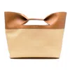Alexander Mcqueen The Bow Straw-woven Tote Bag In Brown