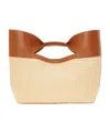 Alexander Mcqueen The Bow Straw-woven Tote Bag In Nude
