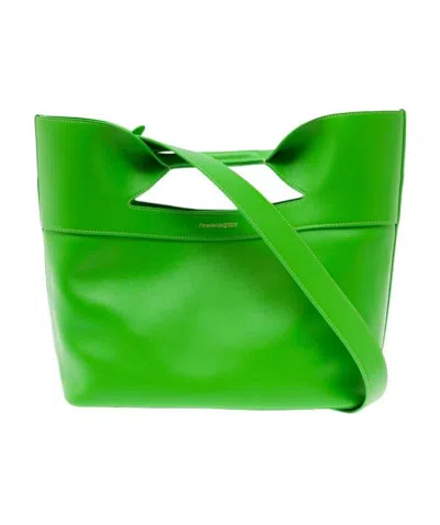 Alexander Mcqueen The Bow Tote Bag In Green