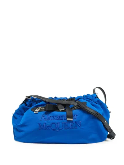 Pre-owned Alexander Mcqueen The Bundle Cross Body Bag In Blue