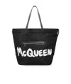 Alexander Mcqueen The Bundle Logo-print Tote Bag In Black